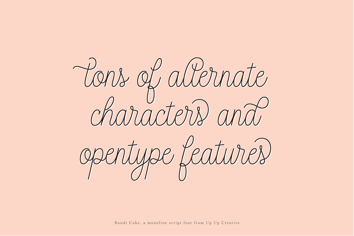 Bundt Cake Script Font, a Script Font by Up Up Creative (Photo 4 of 15)