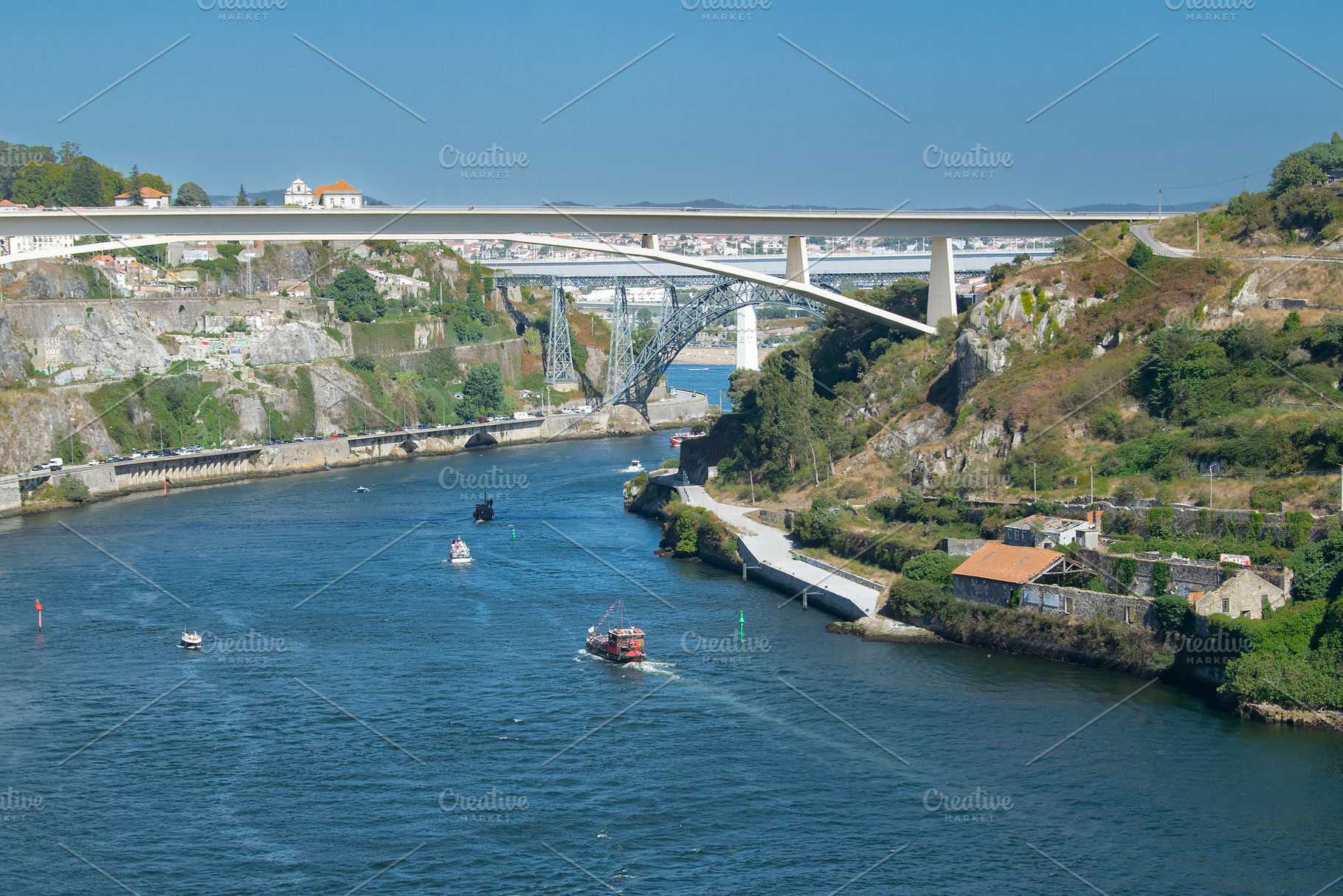 Aerial landscape of the douro river in porto, a Holiday Photo by DanFLCreativo