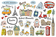 Bon voyage vector set, an Illustration by artdreamer (Thumbnail 2 of 6)