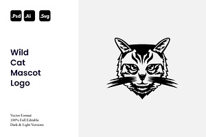 Wild Cat Mascot Logo, a Branding & Logo Template by Luxury Logos