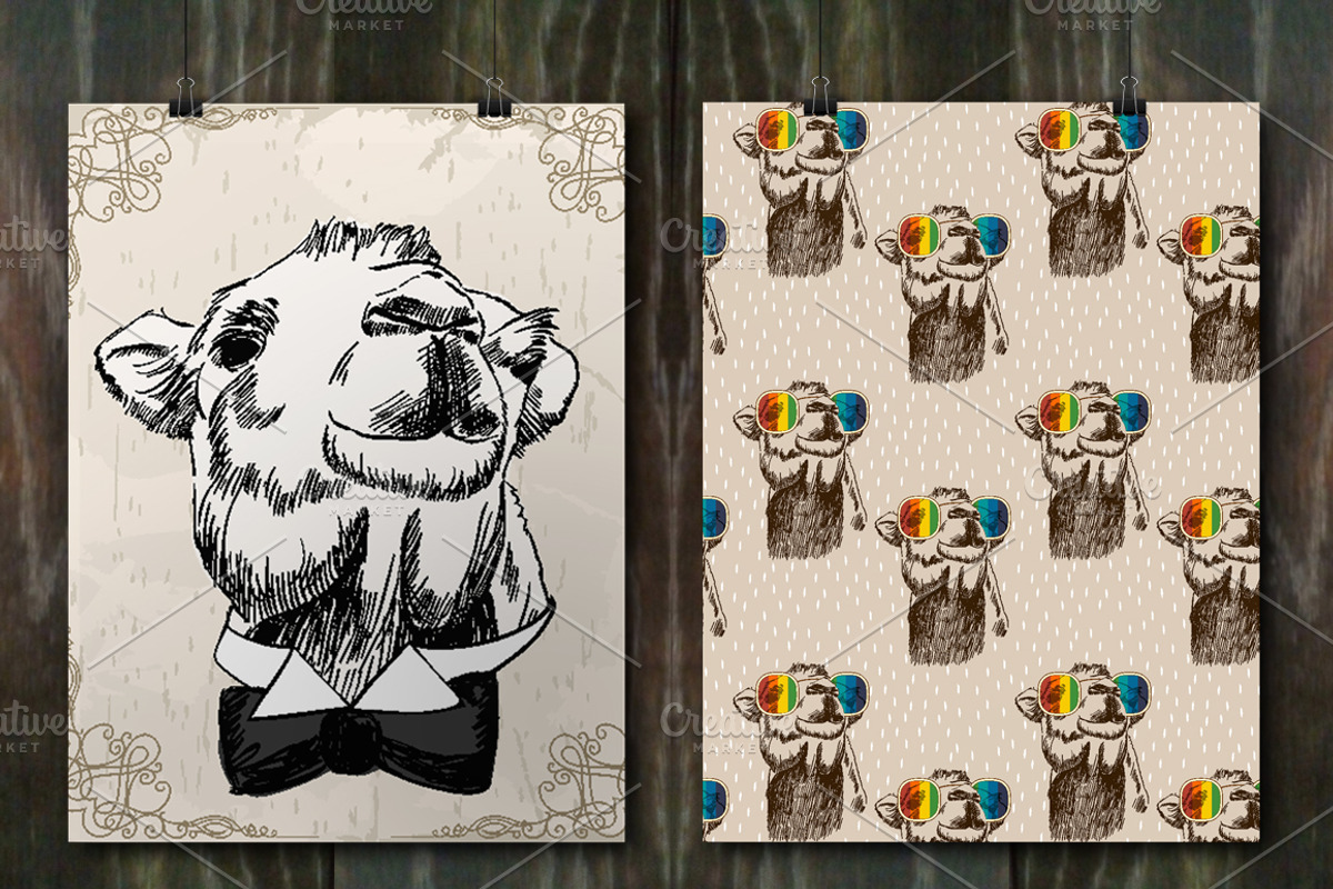 Fashion camel set, an Animal Illustration by TaPilipa (Photo 2 of 5)
