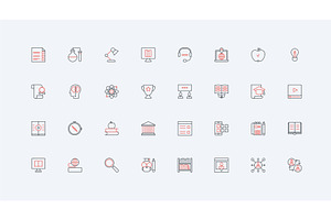 Education business training icons, an Education Illustration by Lemberg Vector