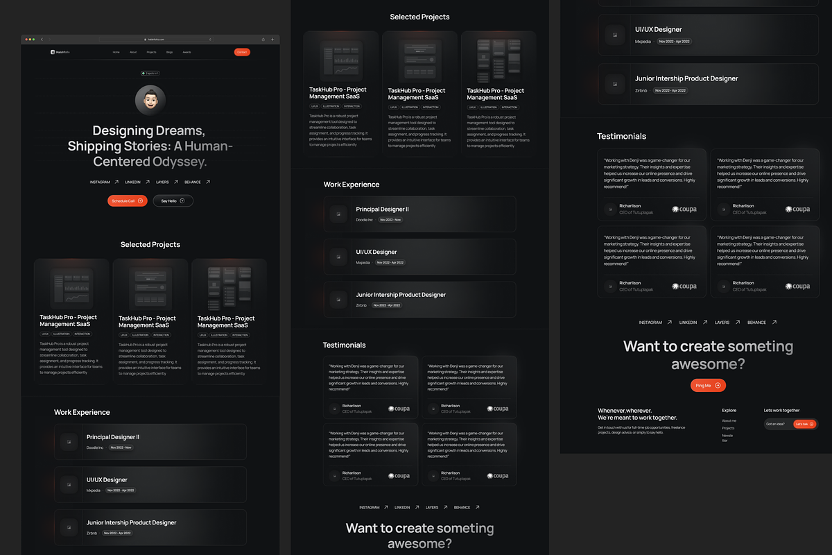 Halahfolio - Portofolio Website, an UI Kit Template by Eureka Supply (Photo 3 of 4)