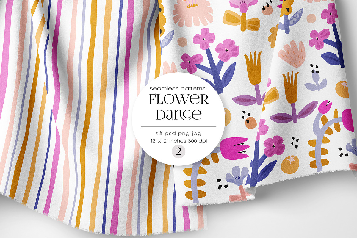 Flower Dance – Patterns Collection, a Pattern Graphic by PROTEA Watercolor Studio (Photo 1 of 7)