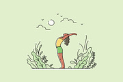 Set of Yoga Practice Illustrations, a Healthcare Illustration by tetiana.svirska (Thumbnail 1 of 6)