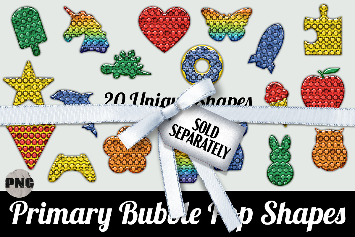 Pastel Bubble Pop Alphabet PNG Set, an Object Illustration by AlexandHer Digital Art (Photo 5 of 5)