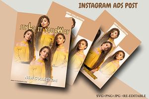 Editable Fashion Flyer Template, a Social Media Template by Aban's World