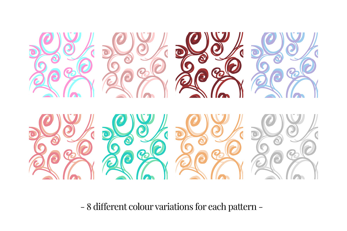 Organic Seamless Swirl Patterns, a Pattern Graphic by Declipo Patt (Photo 6 of 9)