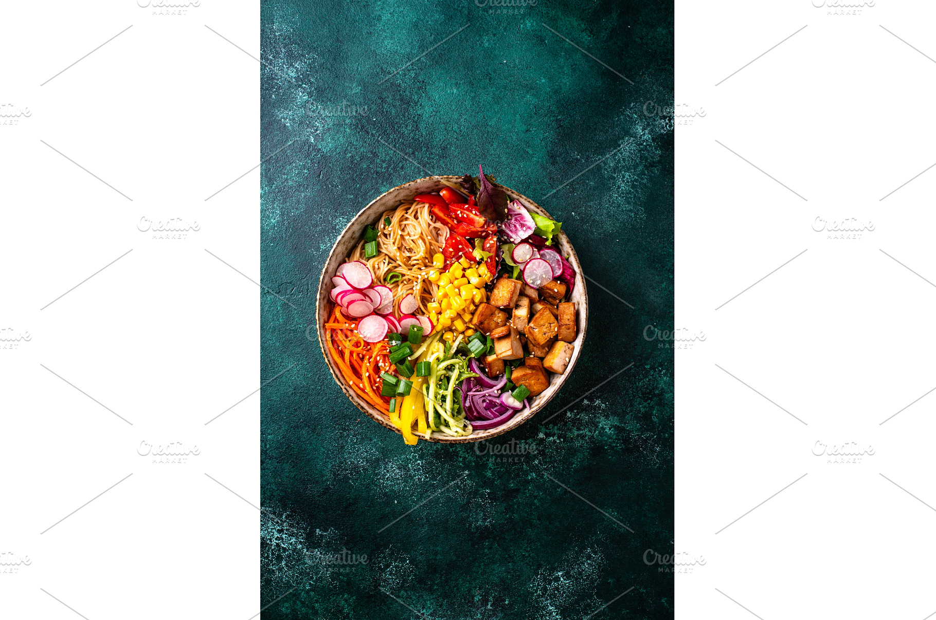 Vegan healthy poke bowl with tofu, a Food & Drink Photo by Yulia Furman