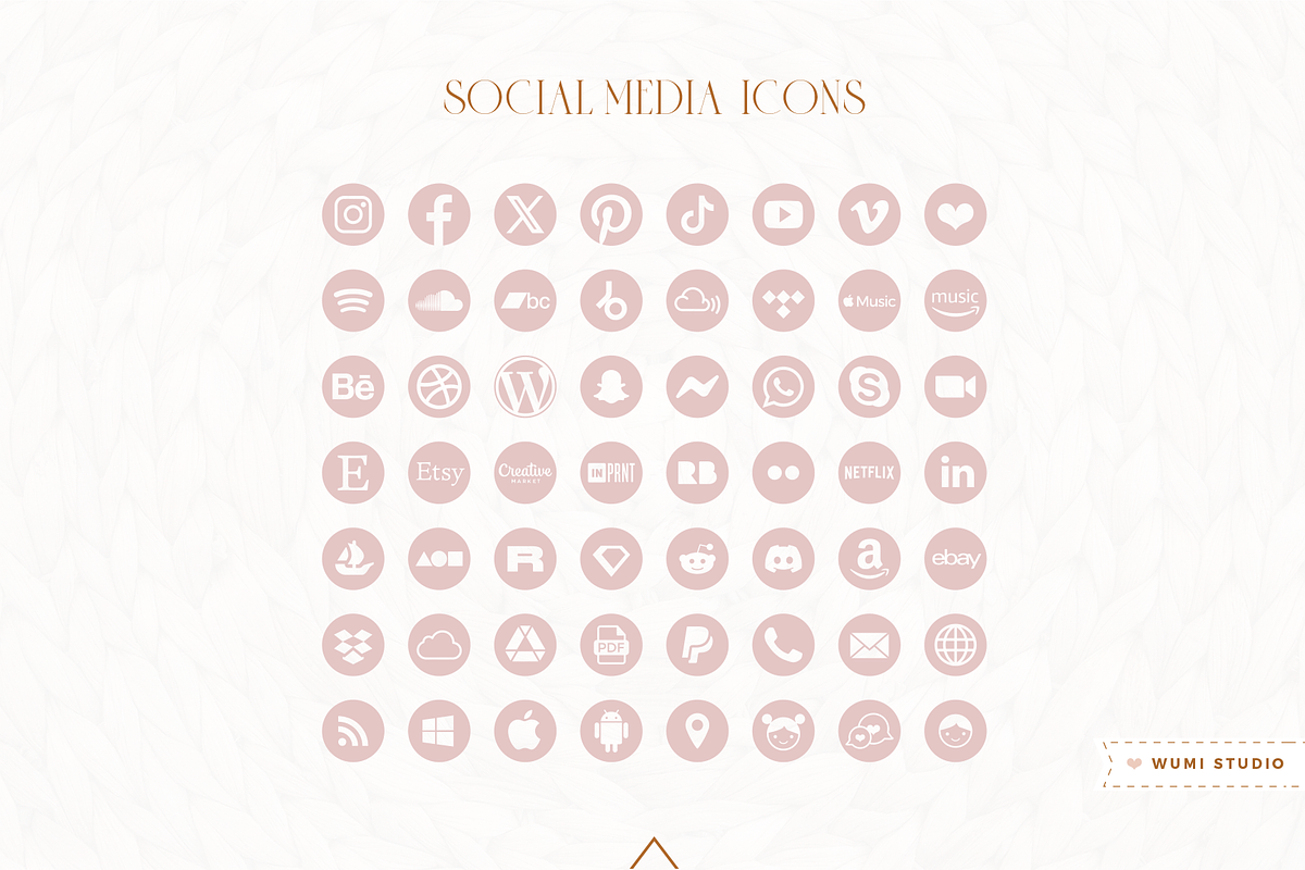 Social Media Icons, a Solid Icon by Wumi Studio (Photo 1 of 5)