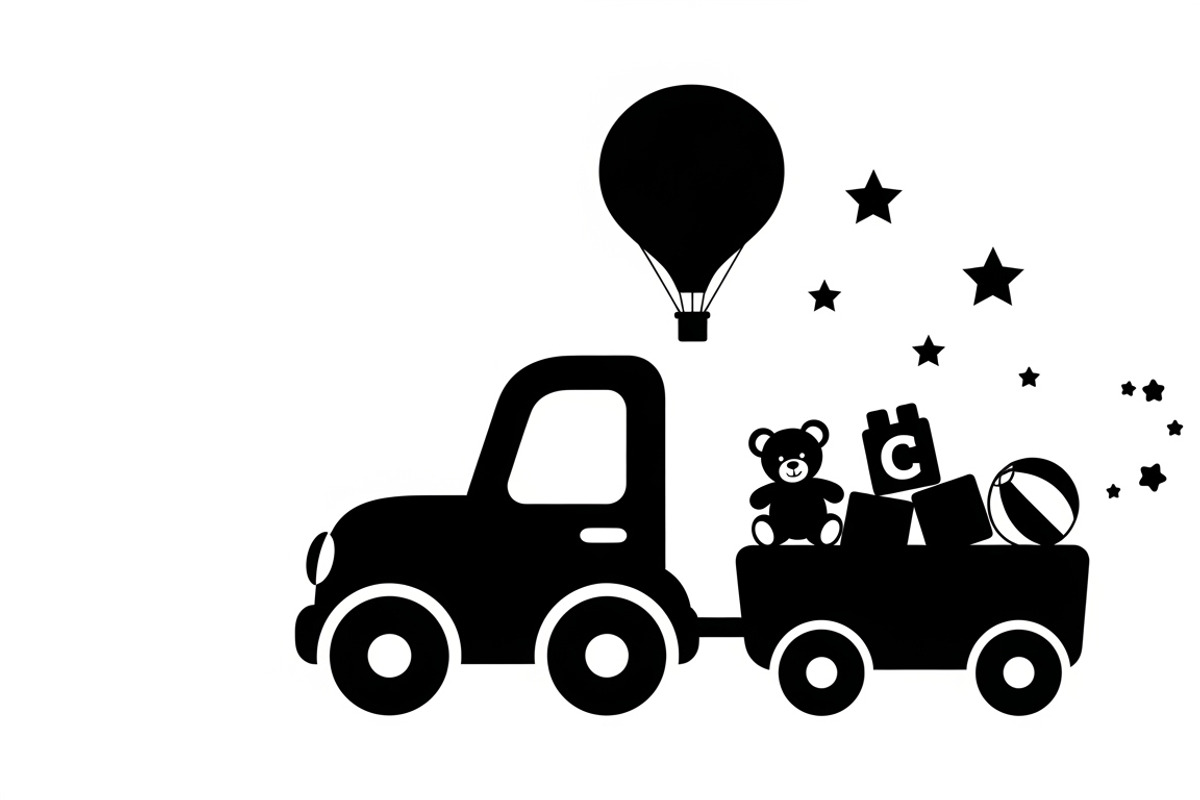 Cute baby toy truck design featuring, an Illustration by Amazin_art (Photo 13 of 33)