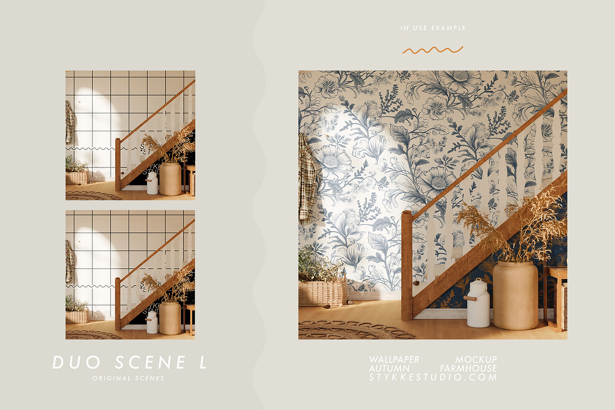 Autumn Farmhouse | WALLPAPER MOCKUP, a Household Mockup by Stykke Studio (Photo 17 of 22)