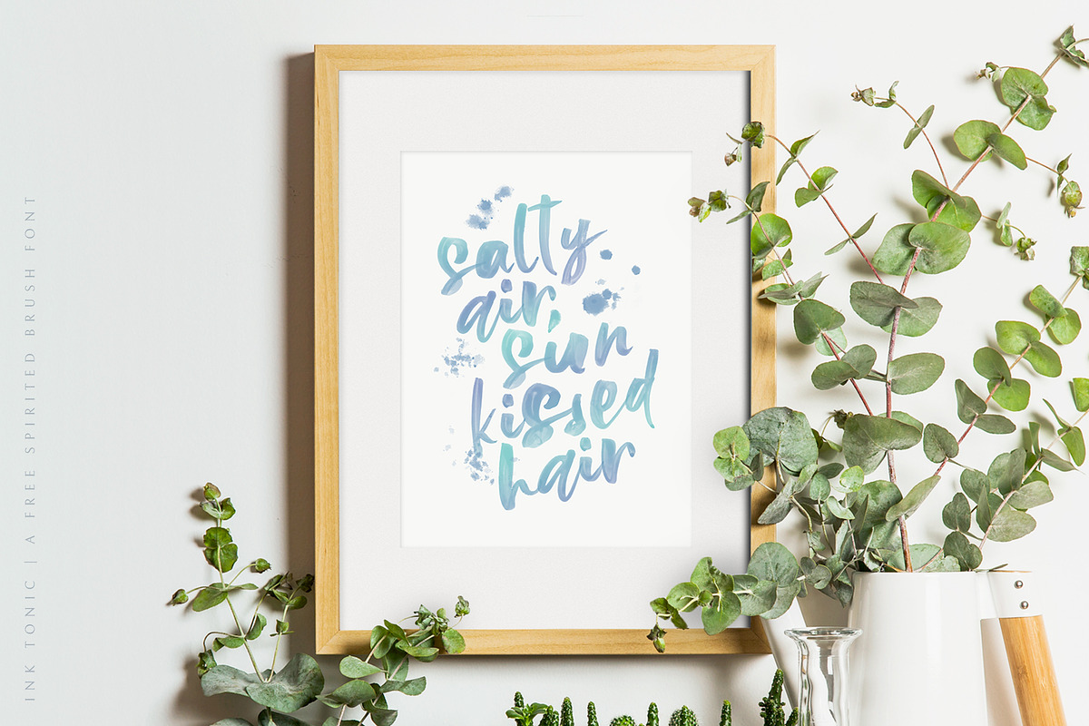 Ink Tonic | A SVG Brush Font, a Script Font by Ayca Atalay (Photo 9 of 21)