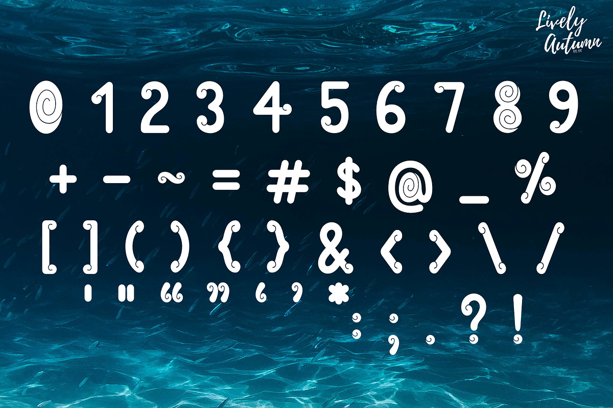 Ocean wave Font, a Symbol Font by LivelyAutumn11.11 (Photo 3 of 4)