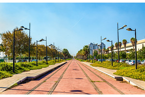 Tram line under construction near the City of Arts and Sciences in, a Transportation Photo by Leonid Andronov