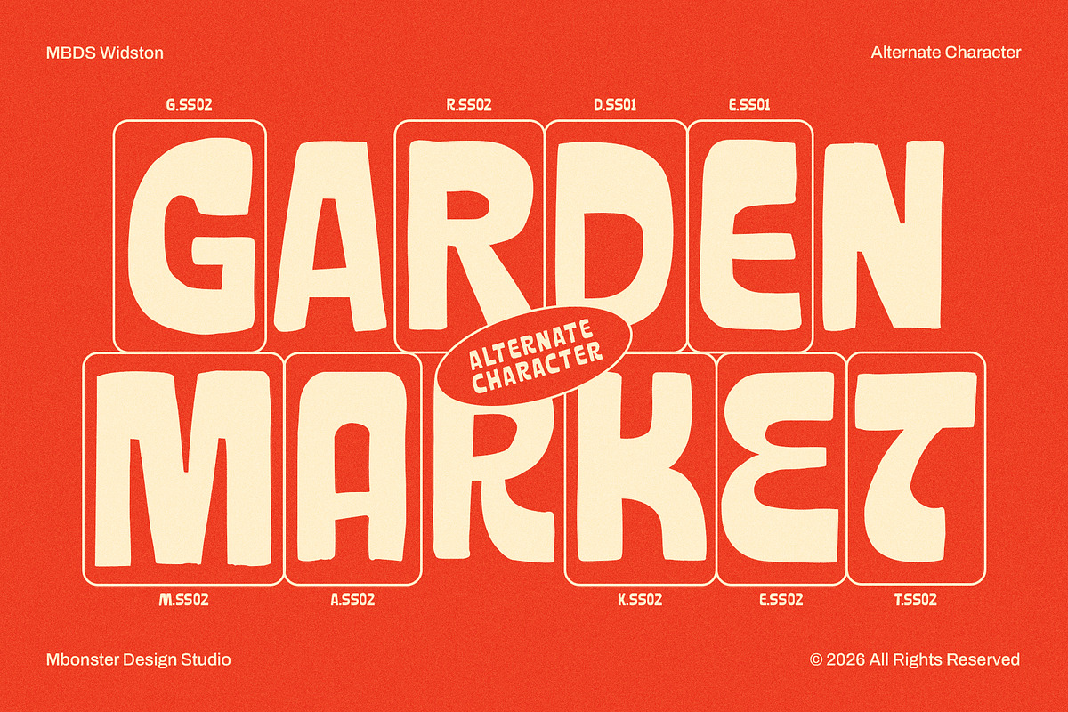 Widston — A Chunky Hand-Drawn Font, a Handwritten Font by Mbonster Design Studio (Photo 13 of 16)