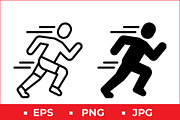 Running Athlete Vector Design, a Solid Icon by Artonix (Thumbnail 1 of 2)