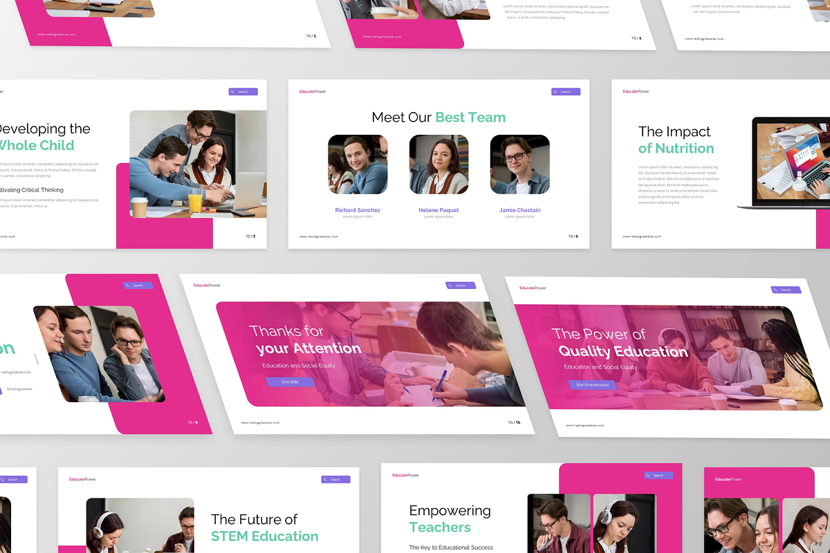 EducatePower - Education PowerPoint, a Presentation Template by GraphauseProject (Photo 4 of 6)