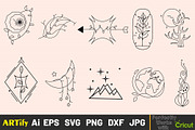 Earth Mystical Celestial Tattoo Idea, an Object Illustration by ARTify Illustrations (Thumbnail 2 of 5)