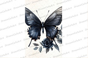 Black and White Butterfly and Flower, an Illustration by DreamCafeArt (Thumbnail 5 of 5)