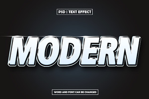 Modern metallic 3d text effect, a Layer Style Add-On by AP Market