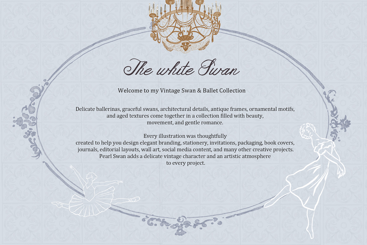 The White Swan Ballet vintage set, a Decorative Illustration by Amely.Art (Photo 2 of 14)