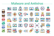 Malware and Antivirus Icons, an Outline Icon by Vector Portal (Thumbnail 1 of 5)