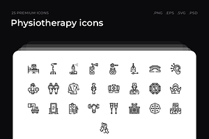 Physiotherapy icons, an Icon by Wencory