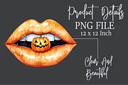 Watercolor Halloween Lips Clipart, an Illustration by Rose Art (Thumbnail 5 of 5)