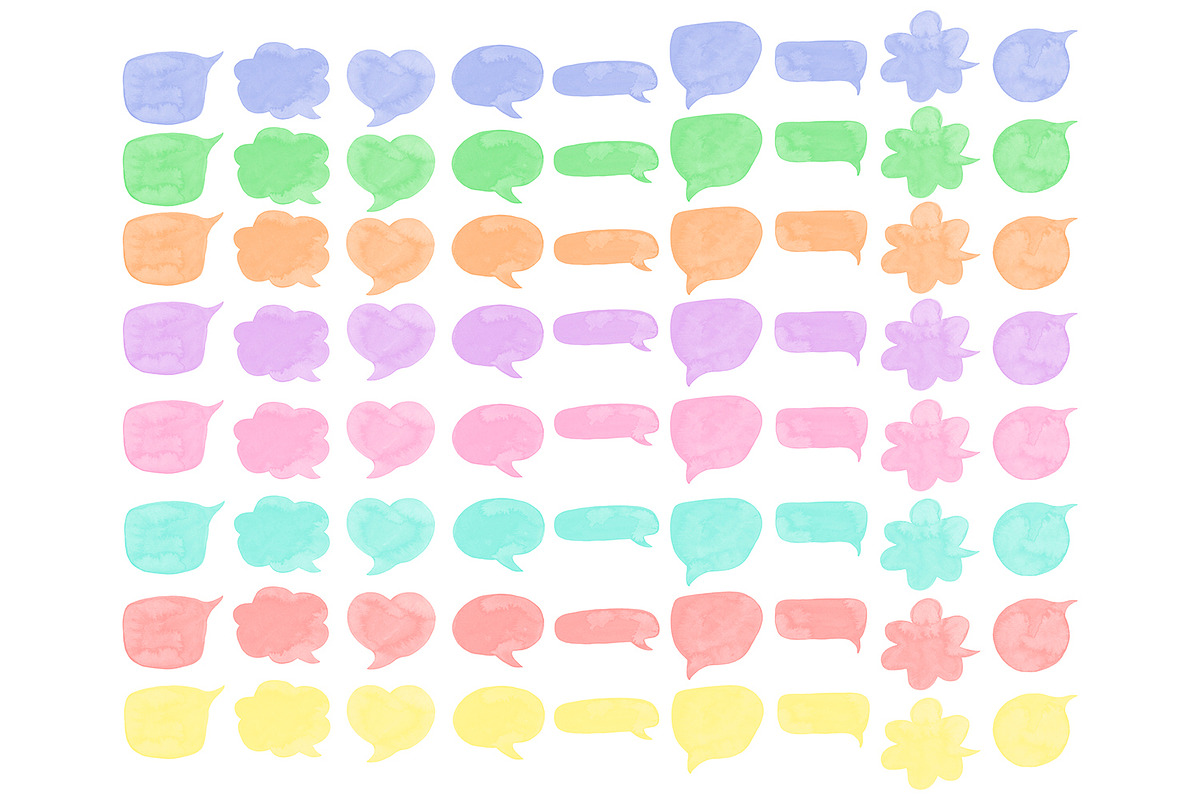 Speech bubbles clouds, an Object Graphic by SweetRenieDesigns (Photo 3 of 4)