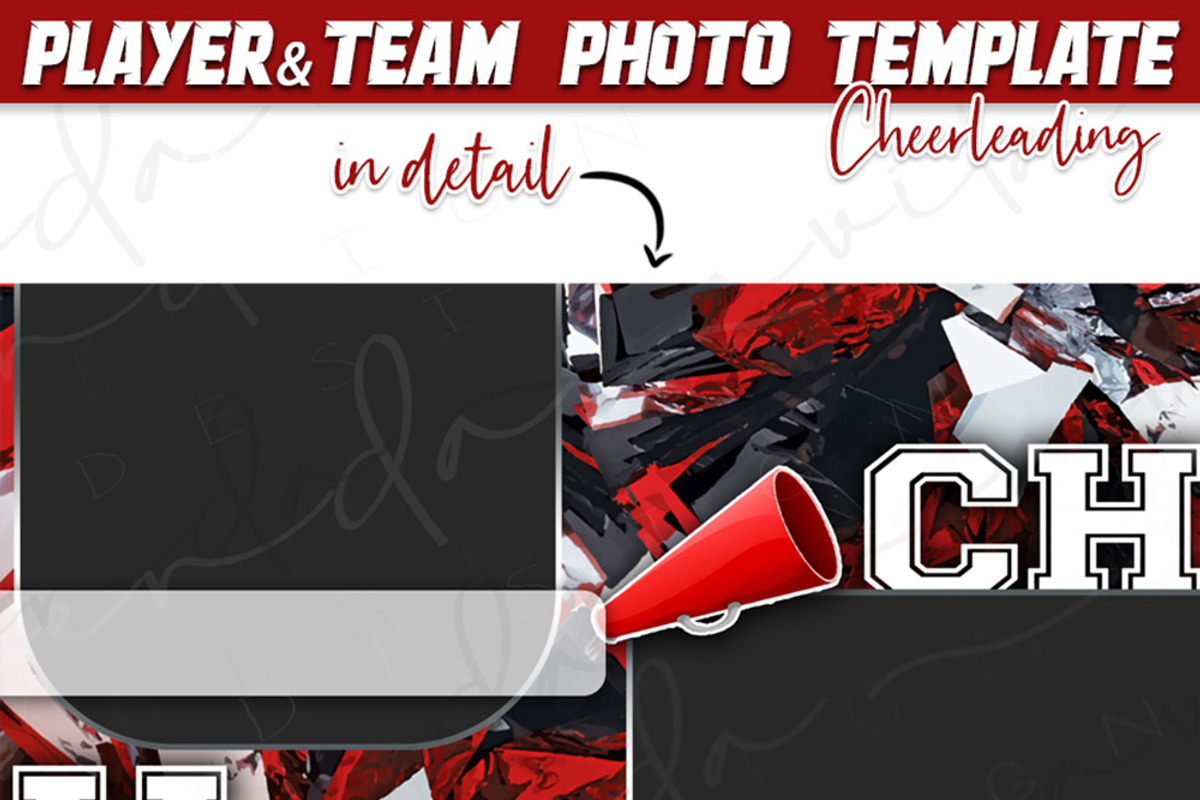 Cheer Red Memory Mate Template, a Poster Template by Brenda Avila Designs (Photo 3 of 3)