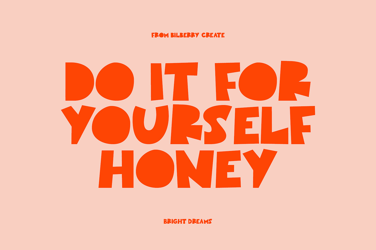 Bright Dreams cutout font, a Sans Serif Font by BilberryCreates (Photo 2 of 13)