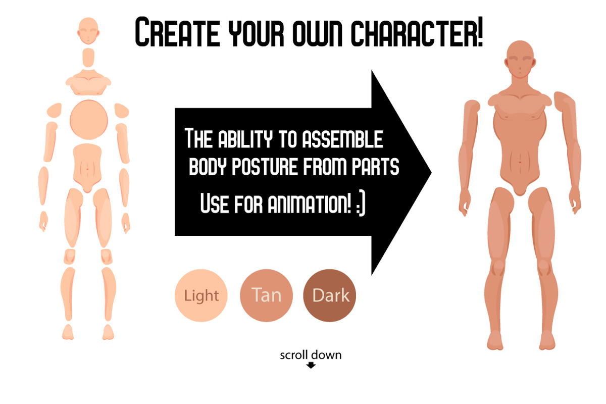 Character portrait creator MAN (PSD), a Person Illustration by Mandarinkas art (Photo 4 of 7)
