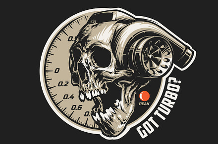 Turbo Skull, a Transportation Illustration by daver2002ua