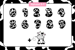 Cute Cow Color Fonts