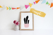 Wooden Frame Mockup with Bunting, a Print Template by YOYO Photo (Thumbnail 2 of 2)