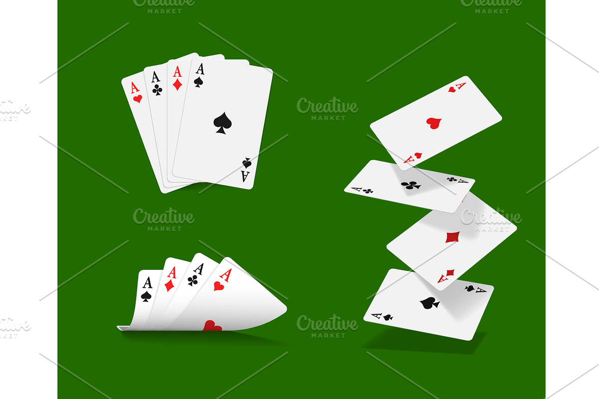 Realistic poker game play cards, an Object Illustration by Vector Tradition