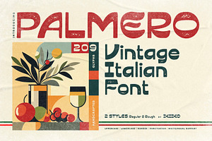 Palmero - Vintage Italian Font, a Sans Serif Font by ikiiko