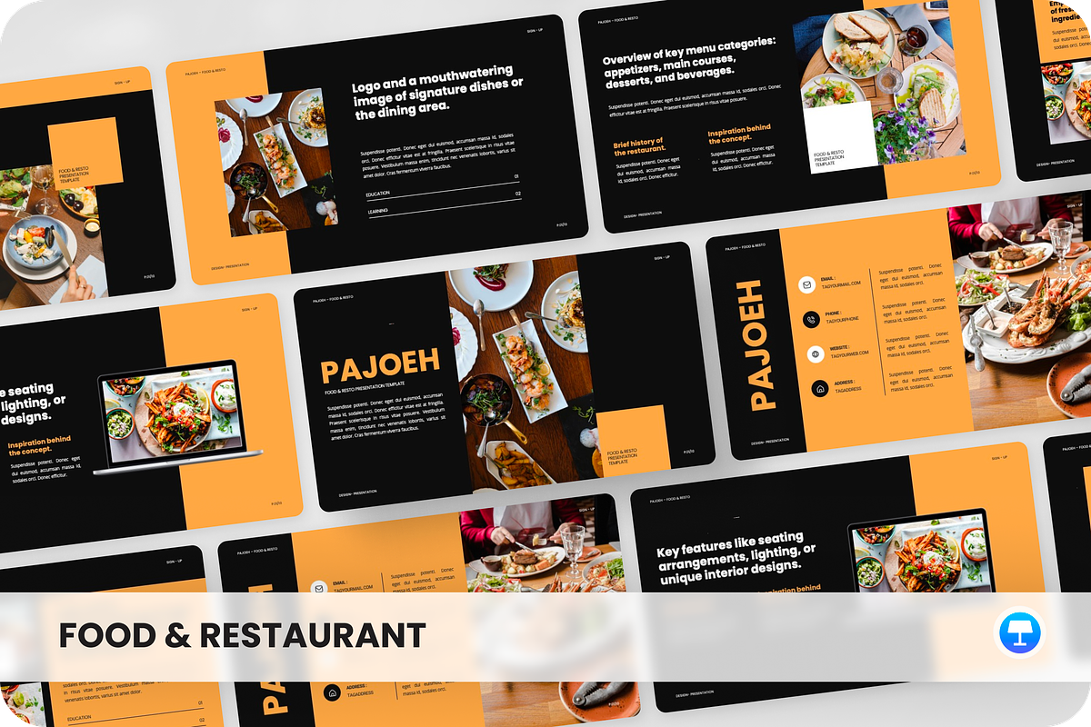 Pajoeh - Food & Restaurant Keynote, a Presentation Template by SquidPixey (Photo 1 of 6)