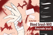 Blood brush NHD BrushProcreate, a Palette Add-On by Nan'Heidi (Thumbnail 1 of 5)