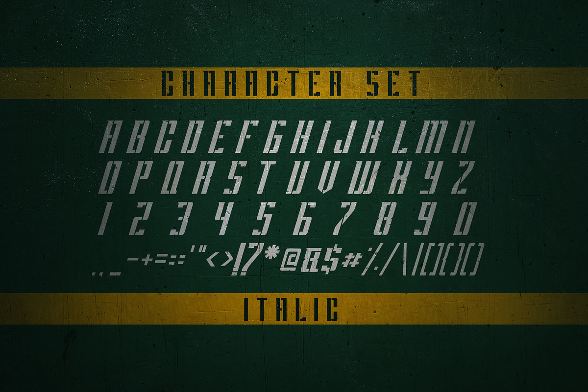 GRVS Apocalypse Stencil Font preview 3