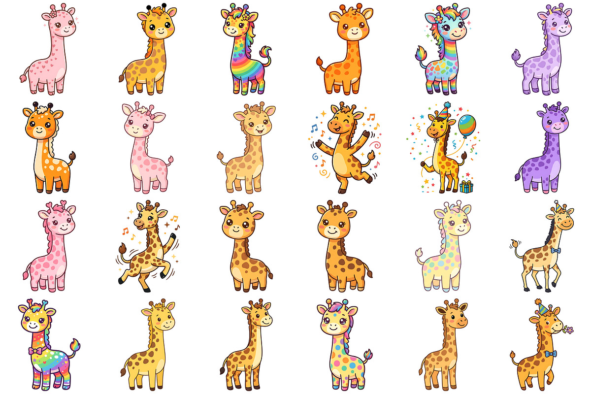 Cute Giraffe Clipart, an Animal Illustration by Forhadx5 (Photo 5 of 8)