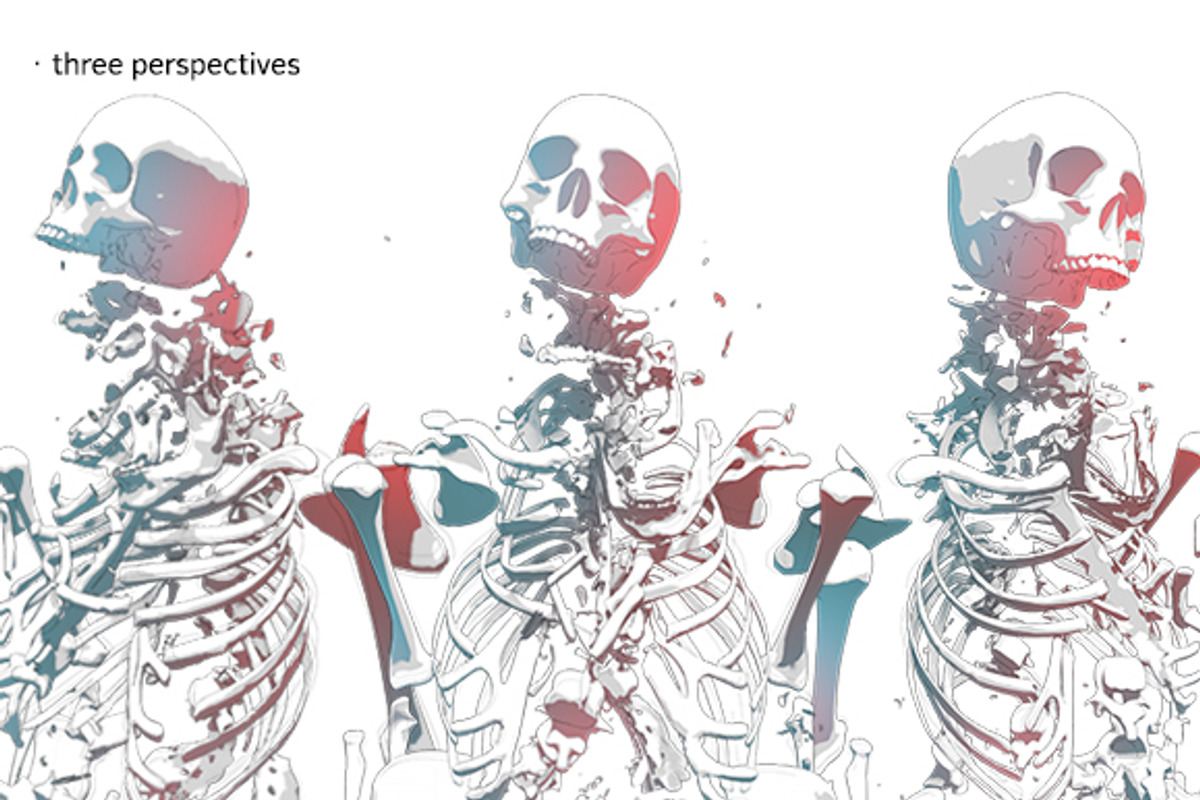 Shattering Skeleton Illustration, an Illustration by Madbiologist (Photo 4 of 5)