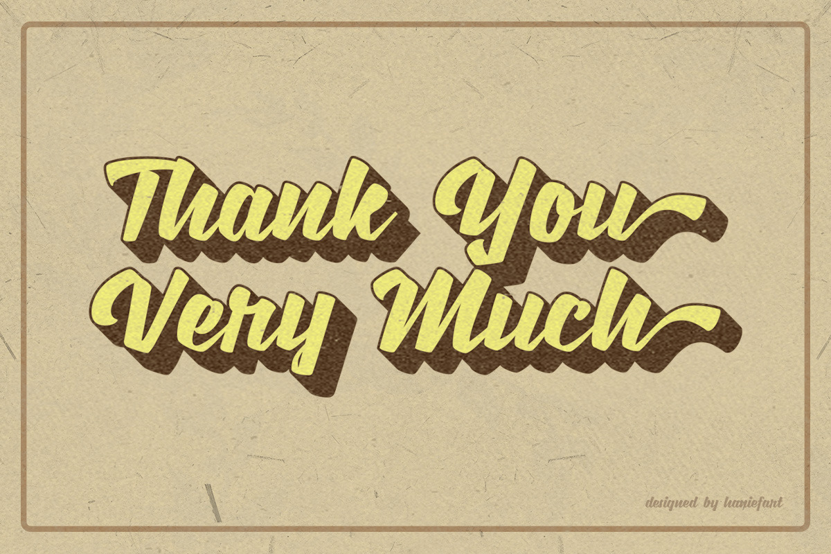 Jostena - Script Font With Extrude, a Script Font by haniefart (Photo 11 of 11)