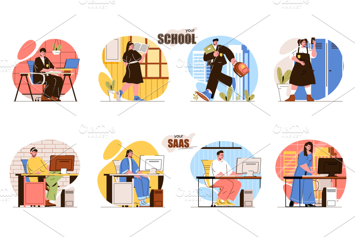 Flat People Concept Illustrations, a Finance Illustration by alexdndz (Photo 11 of 14)