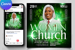 Church Women Canva Flyer, a Flyer Template by Design Up