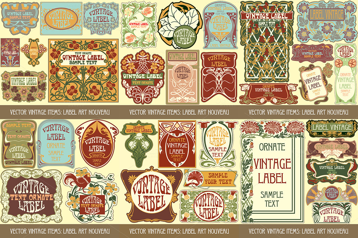Covers Art Nouveau - mega set, a Decorative Illustration by Stanislav Kharchevskyi (Photo 8 of 10)