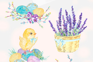 Easter - Watercolor Cliparts Set