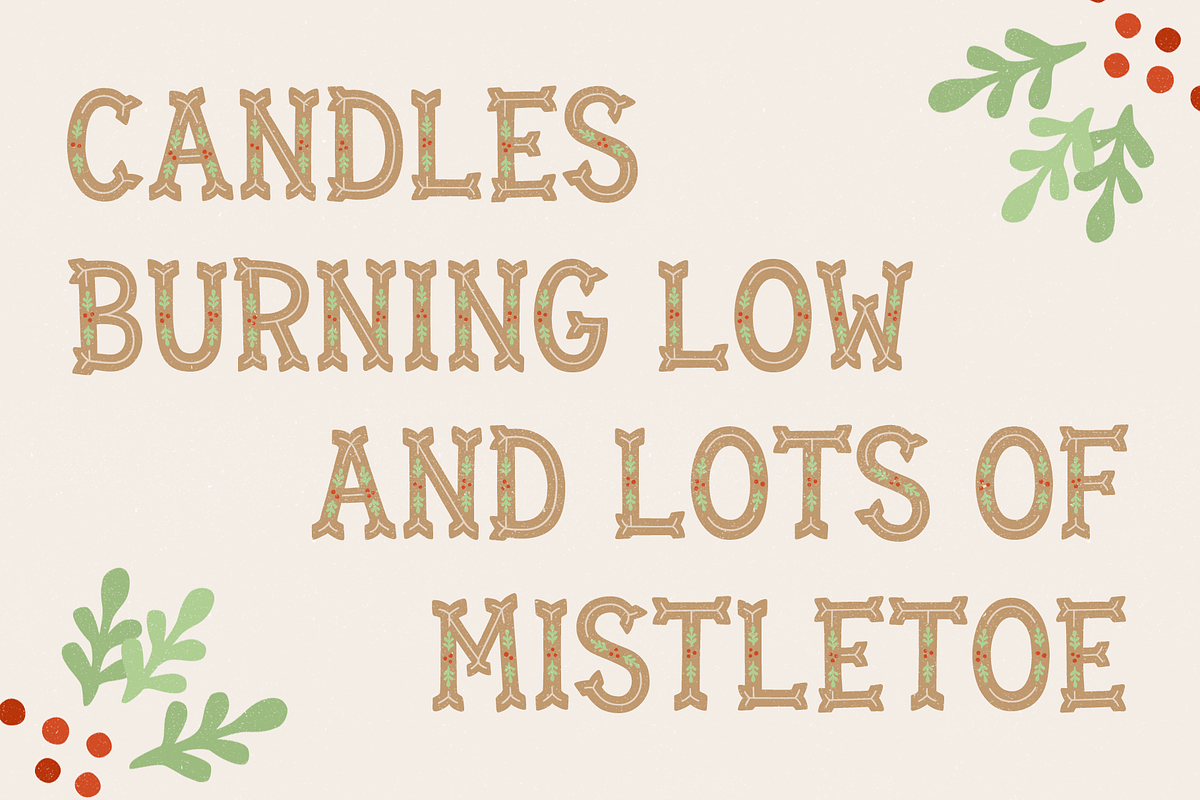Mistletoe Color Font preview 2