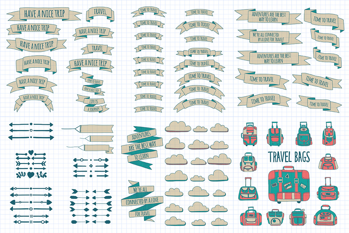 BIG BUNGLE Vector travel set, an Object Graphic by Art Loft (Photo 13 of 18)